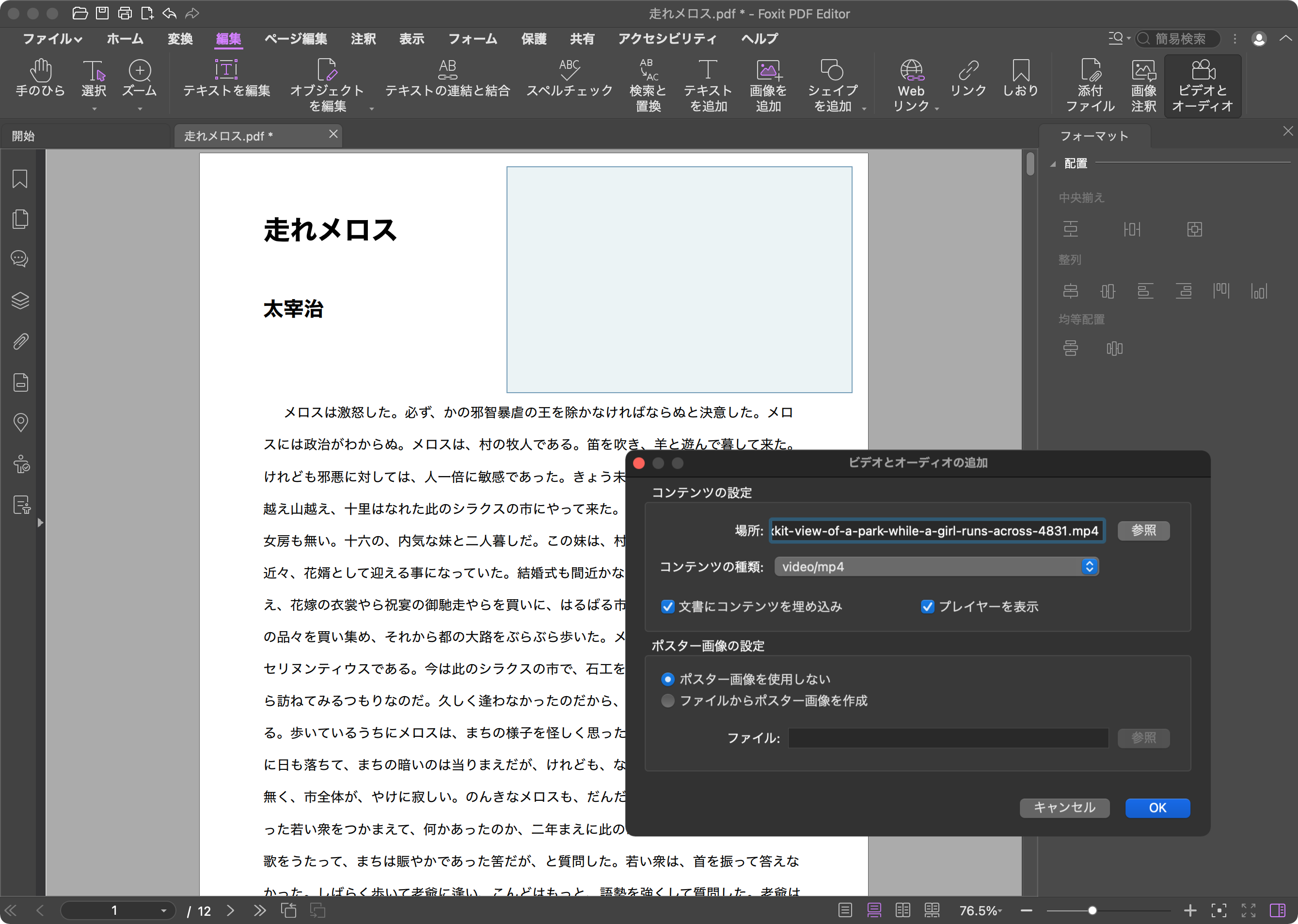 Foxit PDF Editor 動画再生