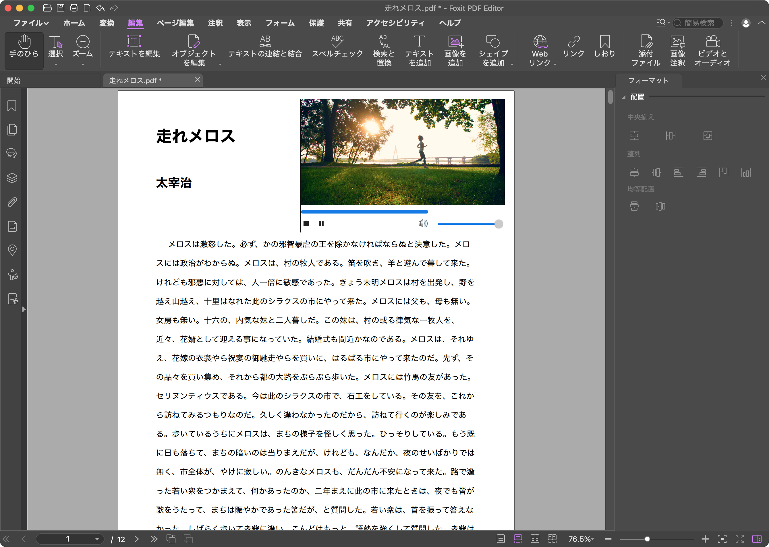 Foxit PDF Editor 動画再生