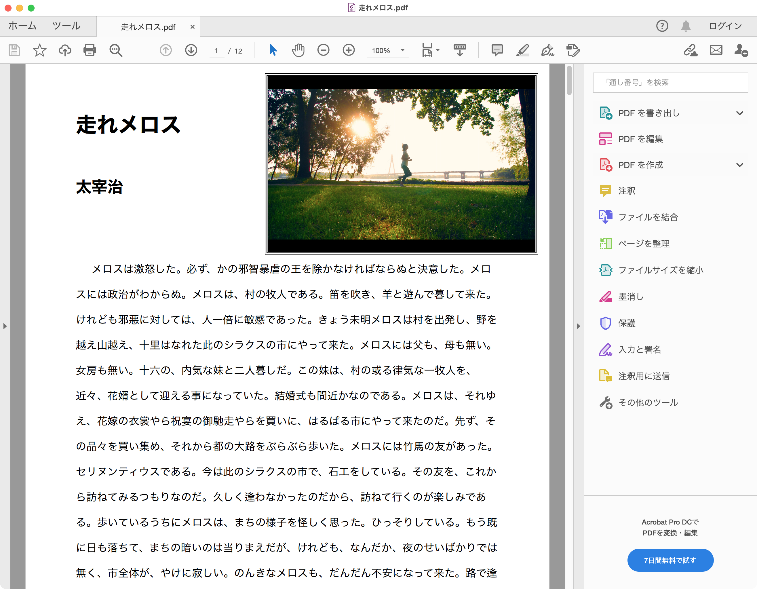 Foxit PDF Editor Acrobat Readerで表示